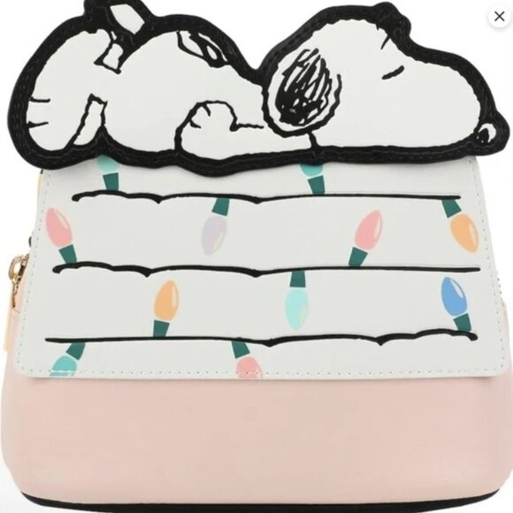 NWT Snoopy Holiday Lights Crossbody Bag - Picture 3 of 7